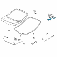 OEM 1995 Acura Integra Opener (Graphite Black) Diagram - 74882-SK7-A01ZK