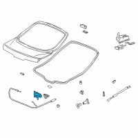 OEM Honda Civic del Sol Lock, Tailgate Diagram - 74801-SK7-013