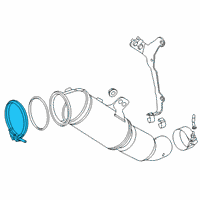 OEM Toyota GR Supra Catalytic Converter Clamp Diagram - 17452-WAA02