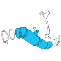 OEM 2021 Toyota GR Supra Catalytic Converter Diagram - 25051-WAA07