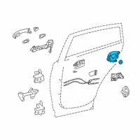 OEM 2020 Toyota Camry Lock Assembly Diagram - 69060-02340