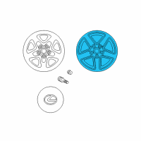 OEM 2002 Lexus RX300 Wheel, Disc Diagram - 42611-48070