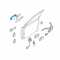 OEM 2007 Hyundai Accent Door Handle Assembly, Exterior, Right Diagram - 82661-1E000-CA