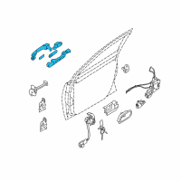 OEM Hyundai Exterior Driver Side Front Door Handle Diagram - 82650-1E050