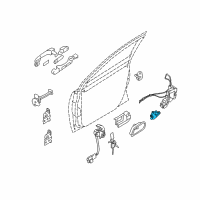 OEM Hyundai Accent ACTUATOR Assembly-Front Door Locking Diagram - 95736-1G020