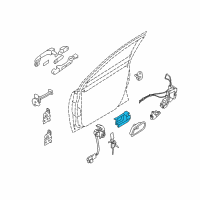 OEM Hyundai Interior Door Handle Assembly, Left Diagram - 82610-1E000-WK