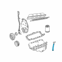 OEM Chevrolet Oil Tube Diagram - 12552442