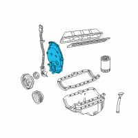 OEM Chevrolet Blazer Front Cover Diagram - 89017259