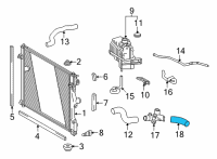 OEM 2021 Toyota Mirai Coolant Hose Diagram - 1657B-77010