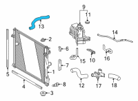 OEM 2021 Toyota Mirai Radiator Hose Diagram - 16577-77070