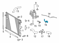 OEM 2021 Toyota Mirai Overflow Hose Diagram - 16567-77020