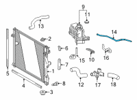 OEM Toyota Mirai Reservoir Hose Diagram - 16565-77020