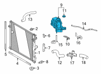 OEM 2021 Toyota Mirai Reservoir Tank Diagram - 16470-77080