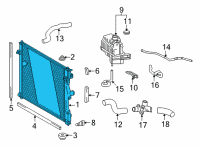 OEM Toyota Mirai Radiator Diagram - 16400-77110