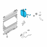 OEM Infiniti G35 Radiator Reservoir Tank Assembly Diagram - 21710-AL500