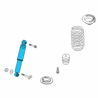 OEM 2010 Kia Forte Rear Shock Absorber Assembly Diagram - 553001M570