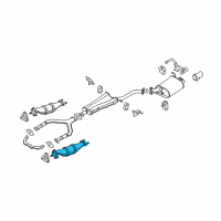 OEM 2004 Infiniti FX35 Three Way Catalytic Converter Diagram - 208B3-AM625