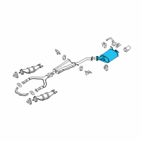 OEM Infiniti G35 Exhaust Main Muffler Assembly Diagram - 20100-7W205