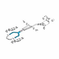 OEM Infiniti Front Exhaust Tube Assembly Diagram - 20020-AM660