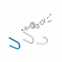 OEM 2003 Acura RL Belt, Compressor Diagram - 38920-P5A-506