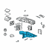 OEM 2001 Chevrolet Suburban 2500 Case, Heater & A/C Evaporator & Blower Lower Diagram - 52474945