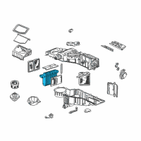 OEM 2000 Chevrolet Suburban 2500 Evaporator Core Diagram - 89018270