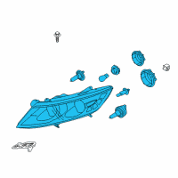 OEM Kia Optima Driver Side Headlight Assembly Diagram - 921012T121
