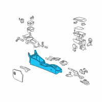 OEM 2007 Chevrolet Cobalt Console-Front Floor *Ebony Diagram - 25845895