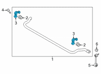 OEM 2020 Kia K900 Bracket-STABILIZER B Diagram - 54815J6000
