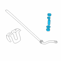 OEM GMC C2500 Suburban Link Kit, Front Stabilizer Shaft Diagram - 12546193