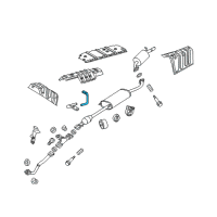 OEM Lexus RX330 Bracket, Exhaust Pipe Support, NO.4 Diagram - 17574-20070