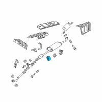 OEM Lexus ES250 Support, Exhaust Pipe Diagram - 17565-31040