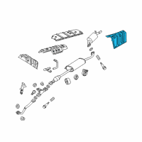 OEM 2009 Toyota Highlander Muffler Shield Diagram - 58327-0E030