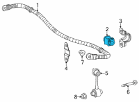 OEM 2021 Toyota Sienna Bushings Diagram - 48818-08010