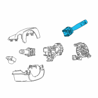 OEM Cadillac CT6 Wiper Switch Diagram - 23328822