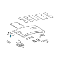 OEM Lexus GS450h Holder, Visor Diagram - 74348-12040-A5