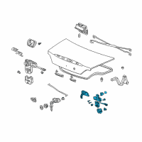 OEM 2009 Honda S2000 Lock, Trunk Lid (Power) (Handle) Diagram - 74851-S2A-A01