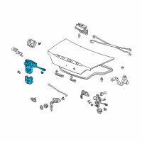 OEM 2005 Honda S2000 Lock, Trunk Lid Diagram - 74851-S2A-003