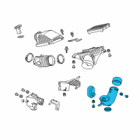 OEM 2013 Acura ZDX Tube Assembly, Air Intake Diagram - 17245-RP6-A00