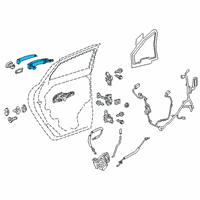 OEM Cadillac XT4 Handle, Outside Diagram - 13517518