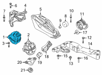 OEM 2021 BMW 740i xDrive Engine Mount Right Diagram - 22-11-6-860-472