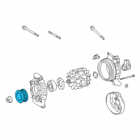OEM 2017 Lexus LX570 PULLEY, ALTERNATOR Diagram - 27411-38140