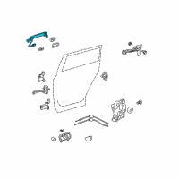 OEM Lexus GX470 Door Outside Handle Assembly Diagram - 69211-28070-G8