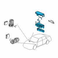 OEM 1999 Honda Accord Box Assembly, Relay Diagram - 38250-S84-A02