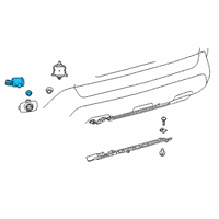 OEM 2021 Toyota Sienna Park Sensor Diagram - 89341-K0060-C5