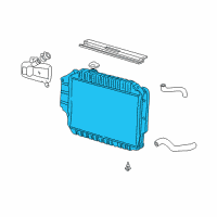 OEM 1997 Ford E-150 Econoline Club Wagon Radiator Assembly Diagram - F6UZ-8005-A