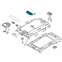 OEM Hyundai Santa Fe XL Room Lamp Assembly Diagram - 92850-2W000-OM