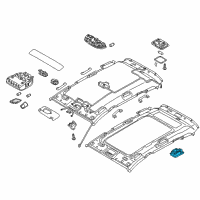 OEM 2015 Hyundai Santa Fe Sport Rear Map Lamp Assembly, Right Diagram - 92820-2W000-VYN