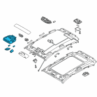 OEM 2015 Hyundai Santa Fe Sport Overhead Console Lamp Assembly Diagram - 92800-2W000-OM
