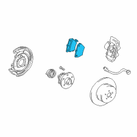 OEM 2010 Pontiac Vibe Pad Kit, Rear Disc Brake Diagram - 19205632